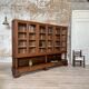 Solid wood display cabinet.