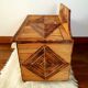Rattan marquetry chest