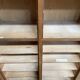 Double filing cabinet with notary curtains in solid oak 1960