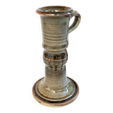 Handcrafted ceramic candle holder signed Blanot vintage France