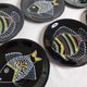Set of 6 vintage plates with fish decoration after Robert Picault, 1960, 24 cm