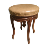 Adjustable leather piano stool