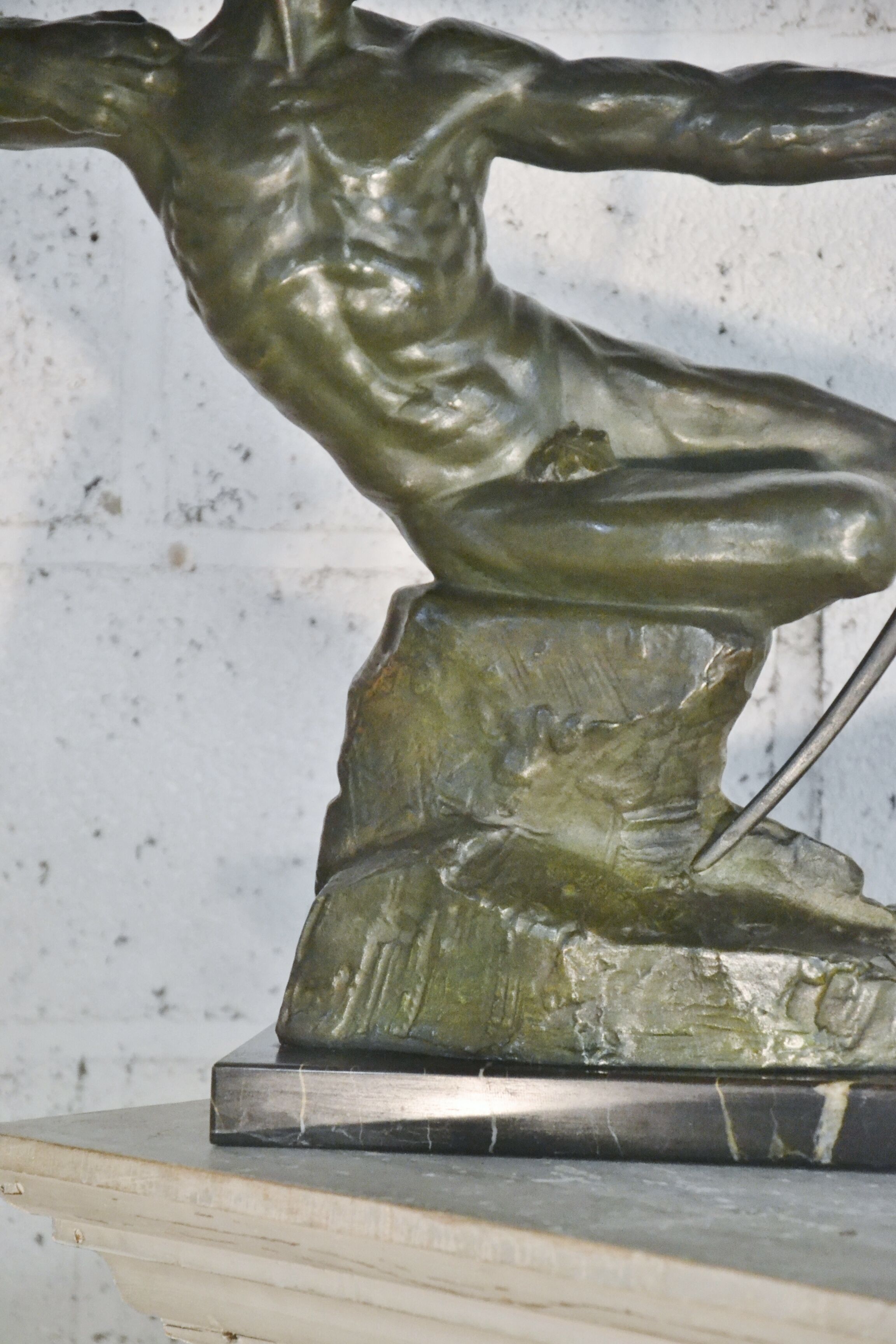 Sculpture en bronze art déco Victor Demanet (1895-1964) « archer »