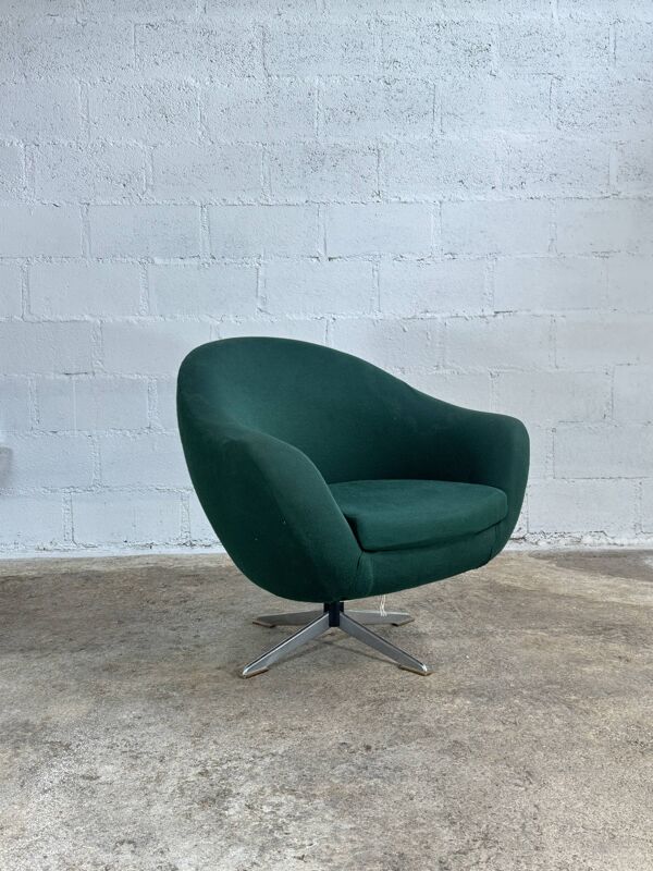 Fauteuil oeuf vintage vert