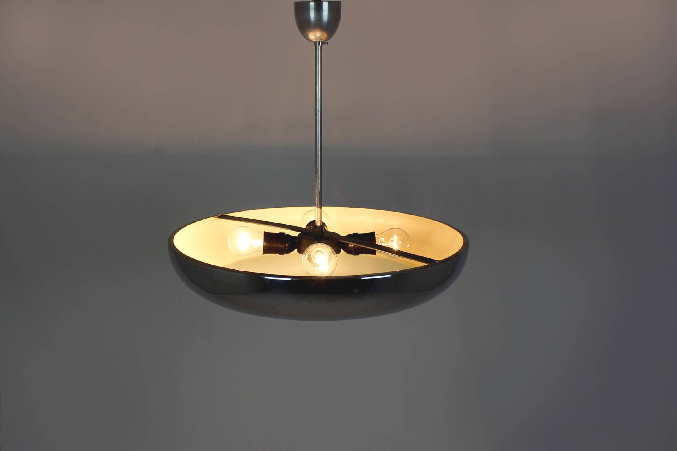 Bauhaus UFO Pendant Lamp by Josef Hurka for Napako, 1930s