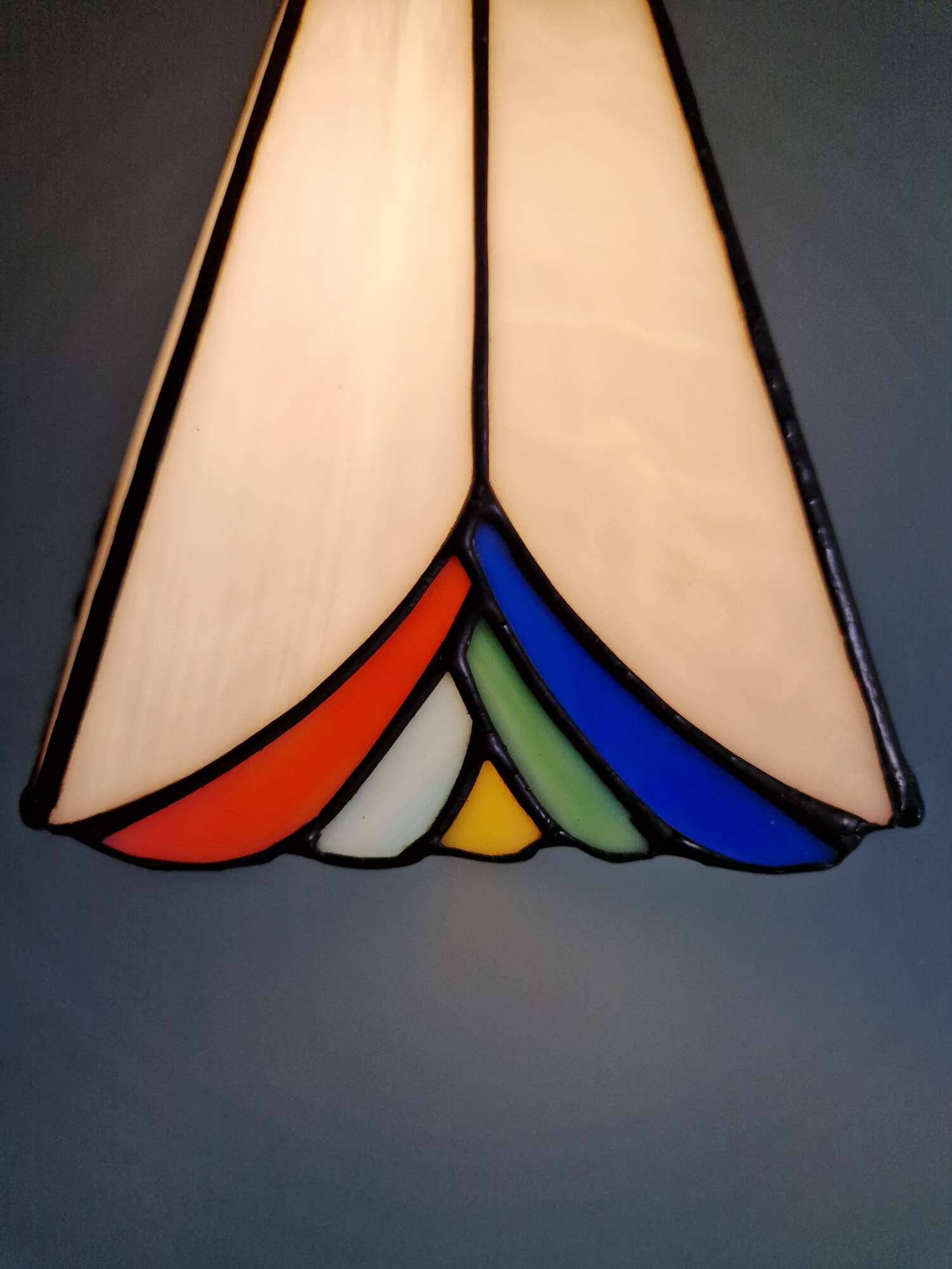 Stained glass pendant light, Tiffany style