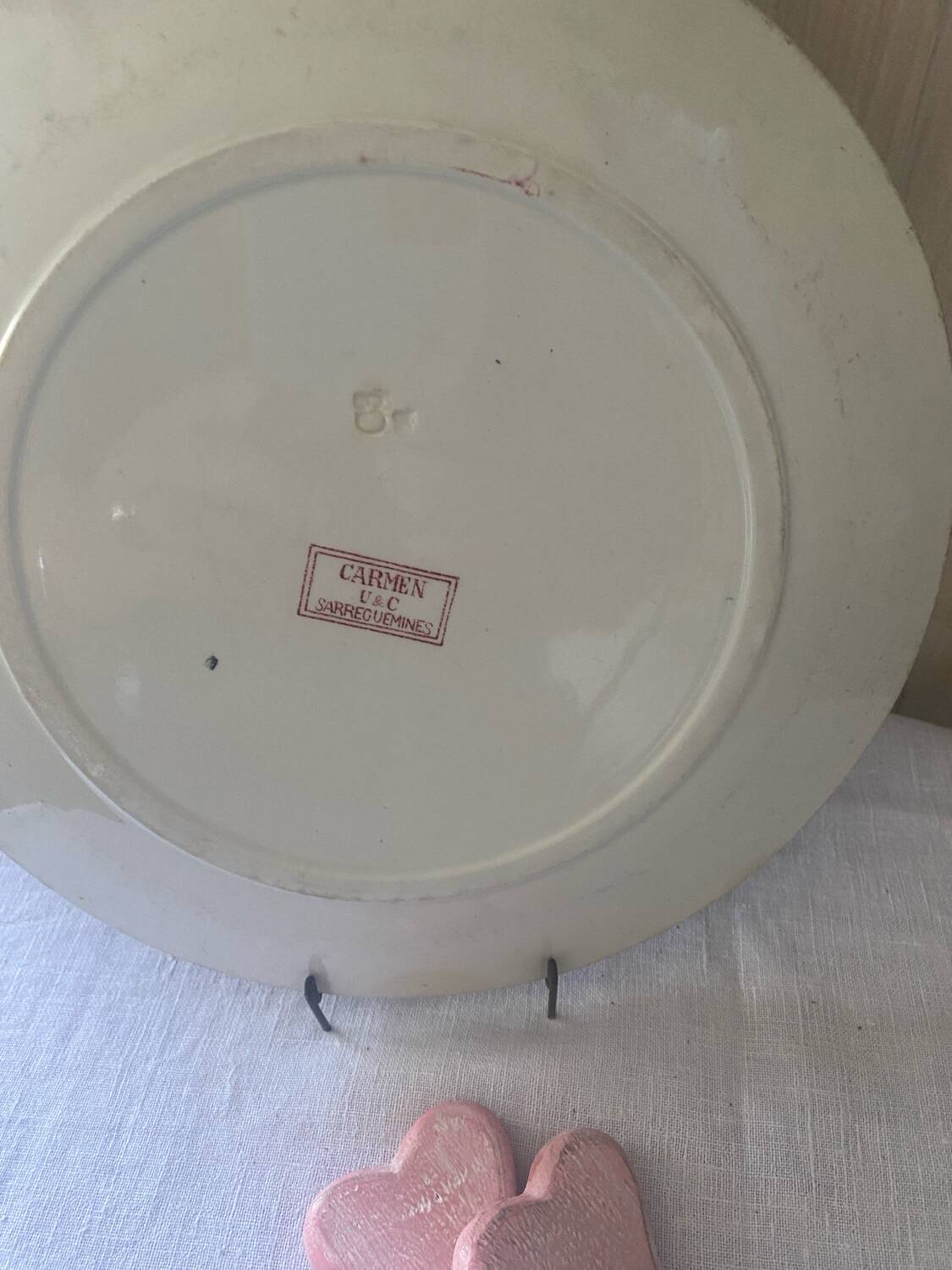 Carmen model flat plate stamped Sarreguemines