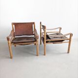 Set of 2 Safari 'Sirocco' chairs by Arne Norell 1960s