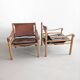 Set of 2 Safari 'Sirocco' chairs by Arne Norell 1960s