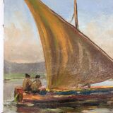 Ancient table, marine, oil on canvas year 70