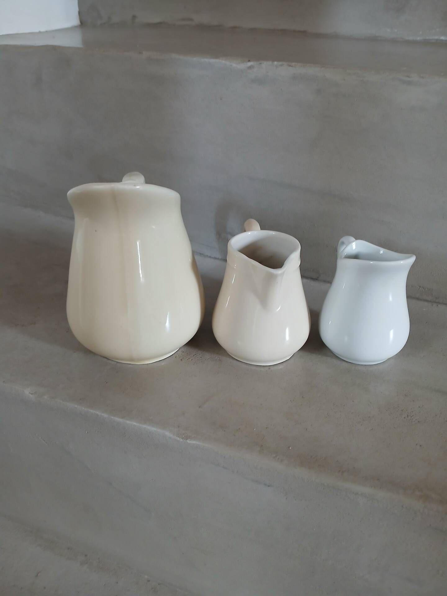 3 antique milk jugs/pitchers
