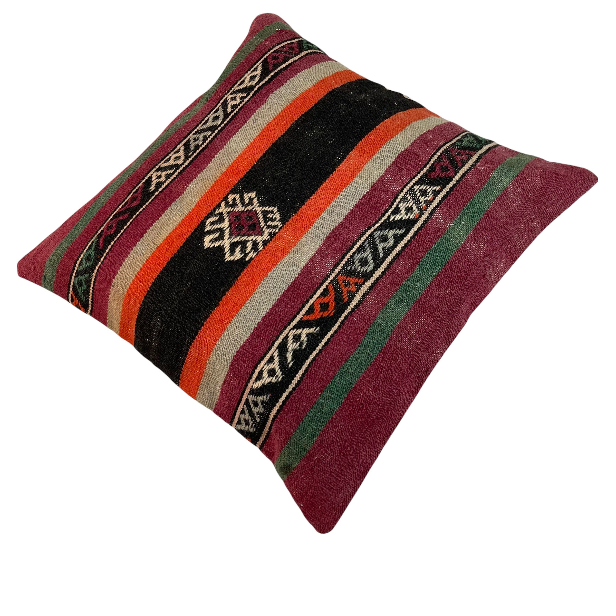 Housse de coussin turque kilim vintage, 60x60 cm