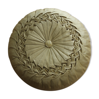 Golden vintage round cushion