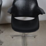 Fauteuils en skaÏ noir 1970