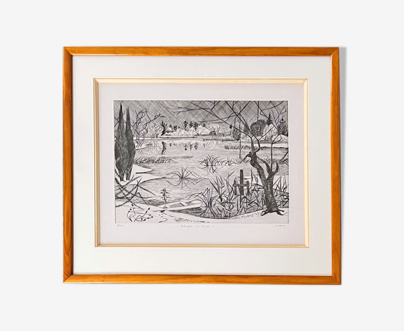 "landscape of sologne in winter" by simone vrain