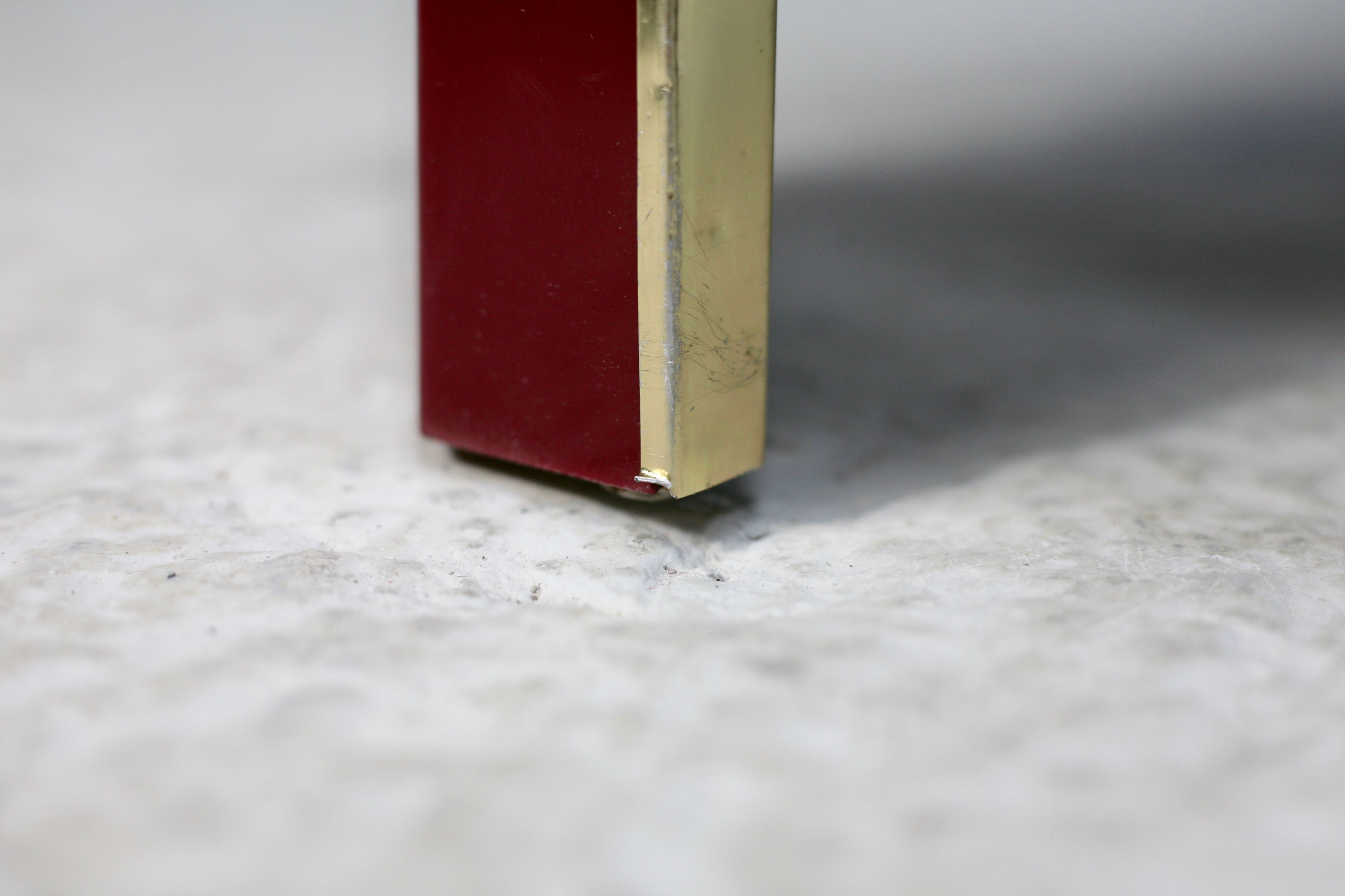 Coffee table Eric Maville glass brass plexiglass wood France, 70s. Small scratches. small