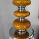 Large Space Age lamp in metal and ceramic.