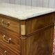 Louis XVI commode in mahogany with a marble top from the 1950s.