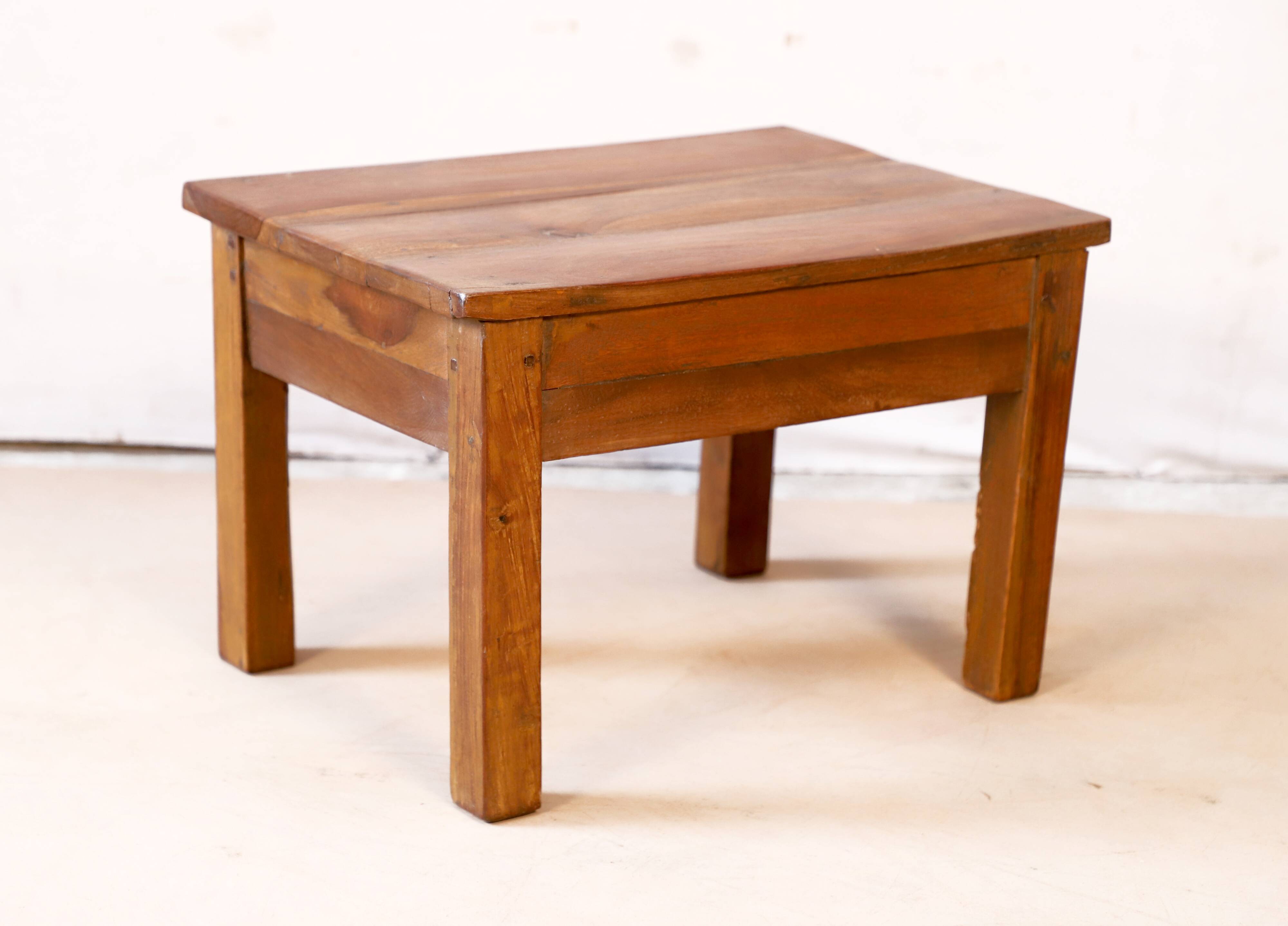 Bedside table - side table in natural burmese teak
