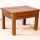 Table de chevet d'appoint en teck birman naturel