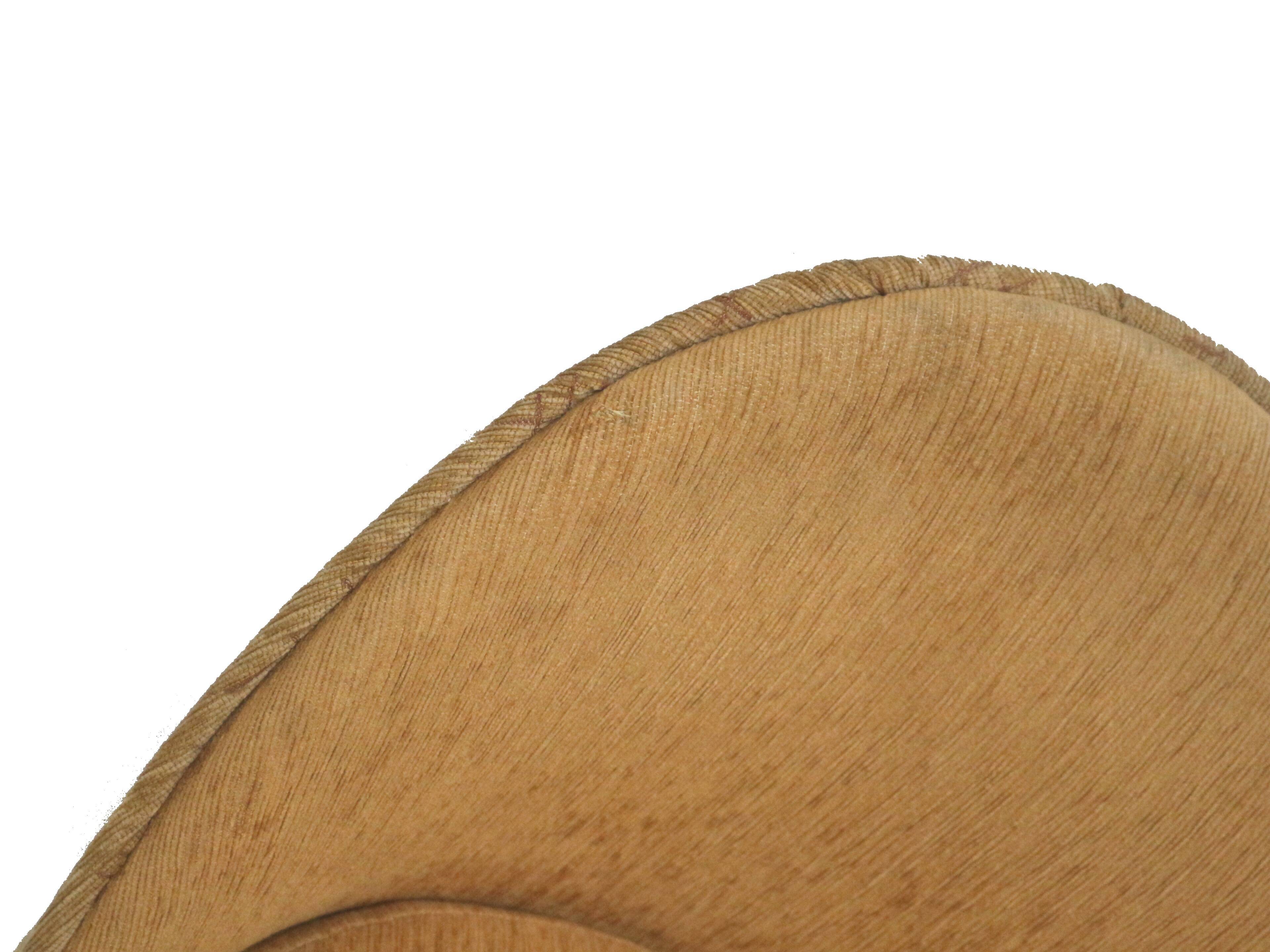 Yellow vintage armchair with storage space made in the 70s