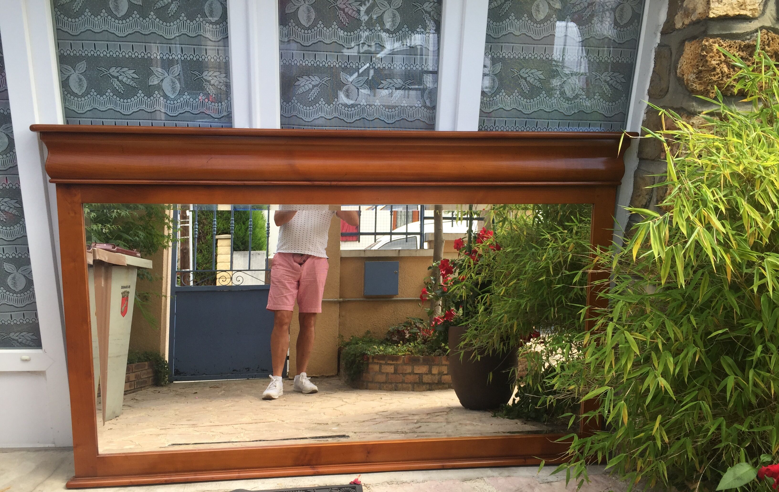 190x117cm wooden mirror