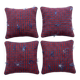 Set of 4 vintage kilim cushion covers 48x51 cm