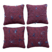 Set of 4 vintage kilim cushion covers 48x51 cm
