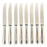 8 couteaux de table métal argenté modèle filet