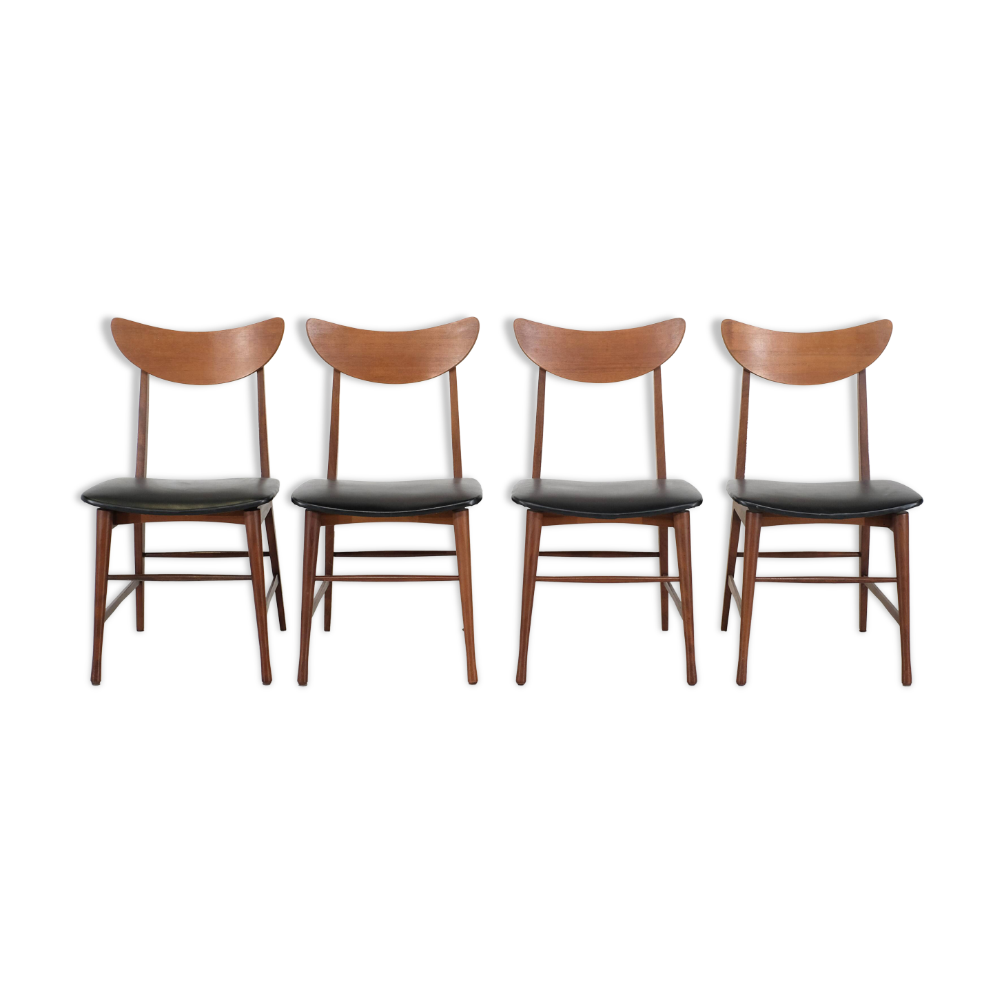 4 chaises en teck, Danemark, 1960