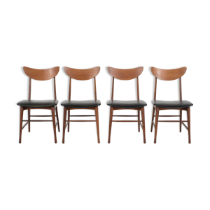4 chaises en teck, danemark,