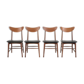 Set of 4 teak chairs, Denmark - 1960s