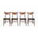 4 chaises en teck, Danemark, 1960