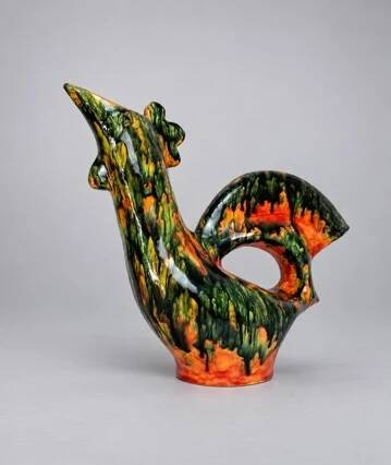 Agnès Bonnet, Escalas ceramics, zoomorphic jug, rooster circa 1960