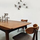 Dutch vintage design dining set table chairs Louis van Teeffelen Webe