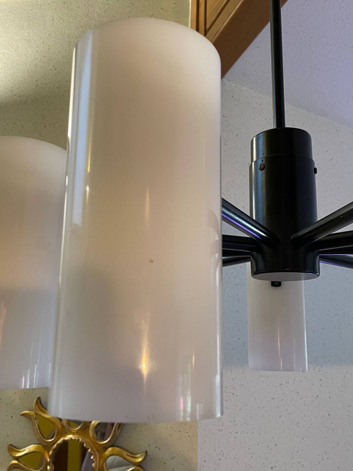 Vintage 9-light pendant light in Perspex