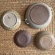 Set of 2 stoneware dishes and 2 plates from the 70s and 80s