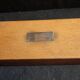 English cigarette box wood and silver plate 19th regiment london old mess