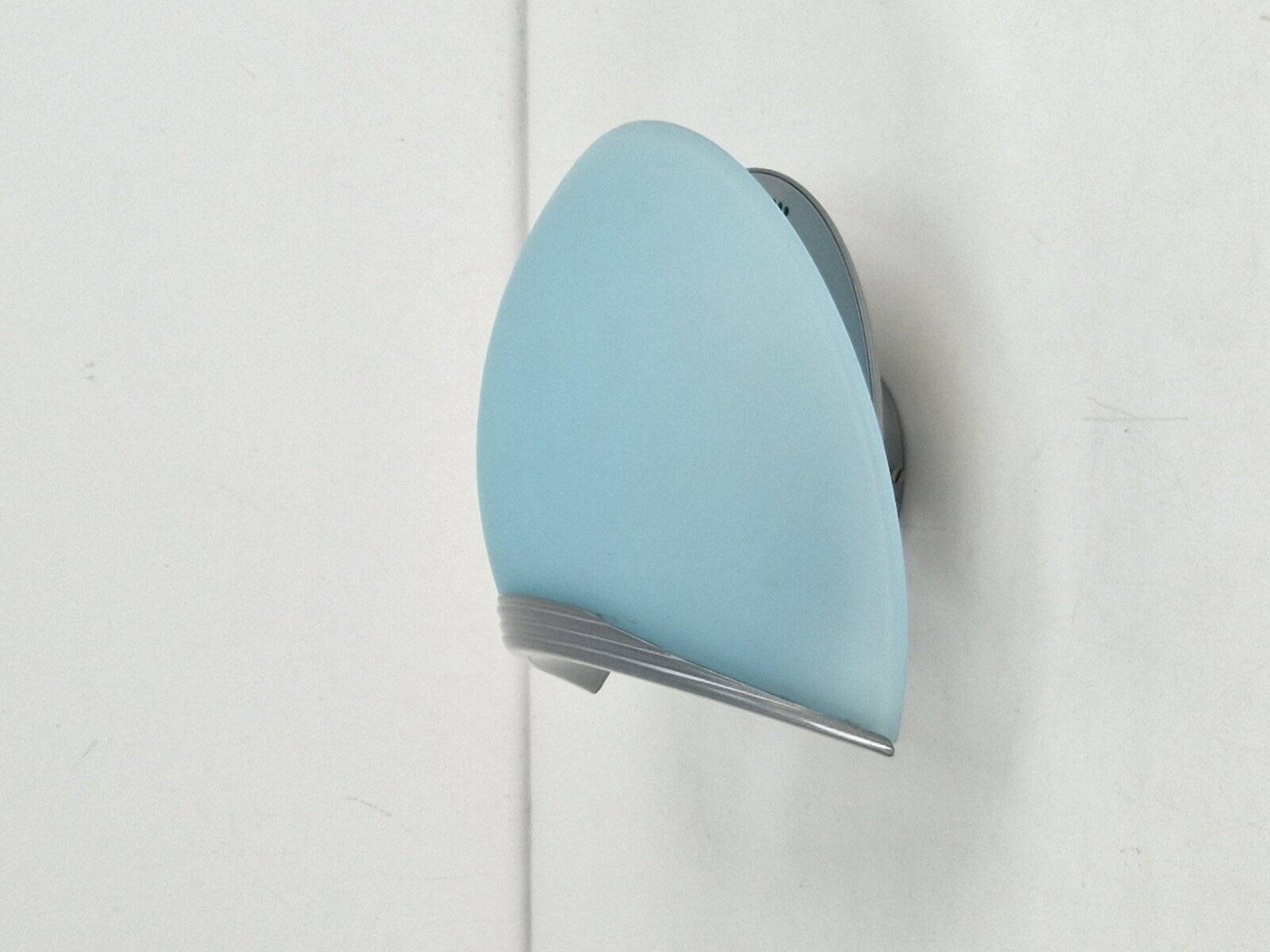 Shell Glass & Metal Wall Lamp by Alvaline Bologna, Italy, 1980s
