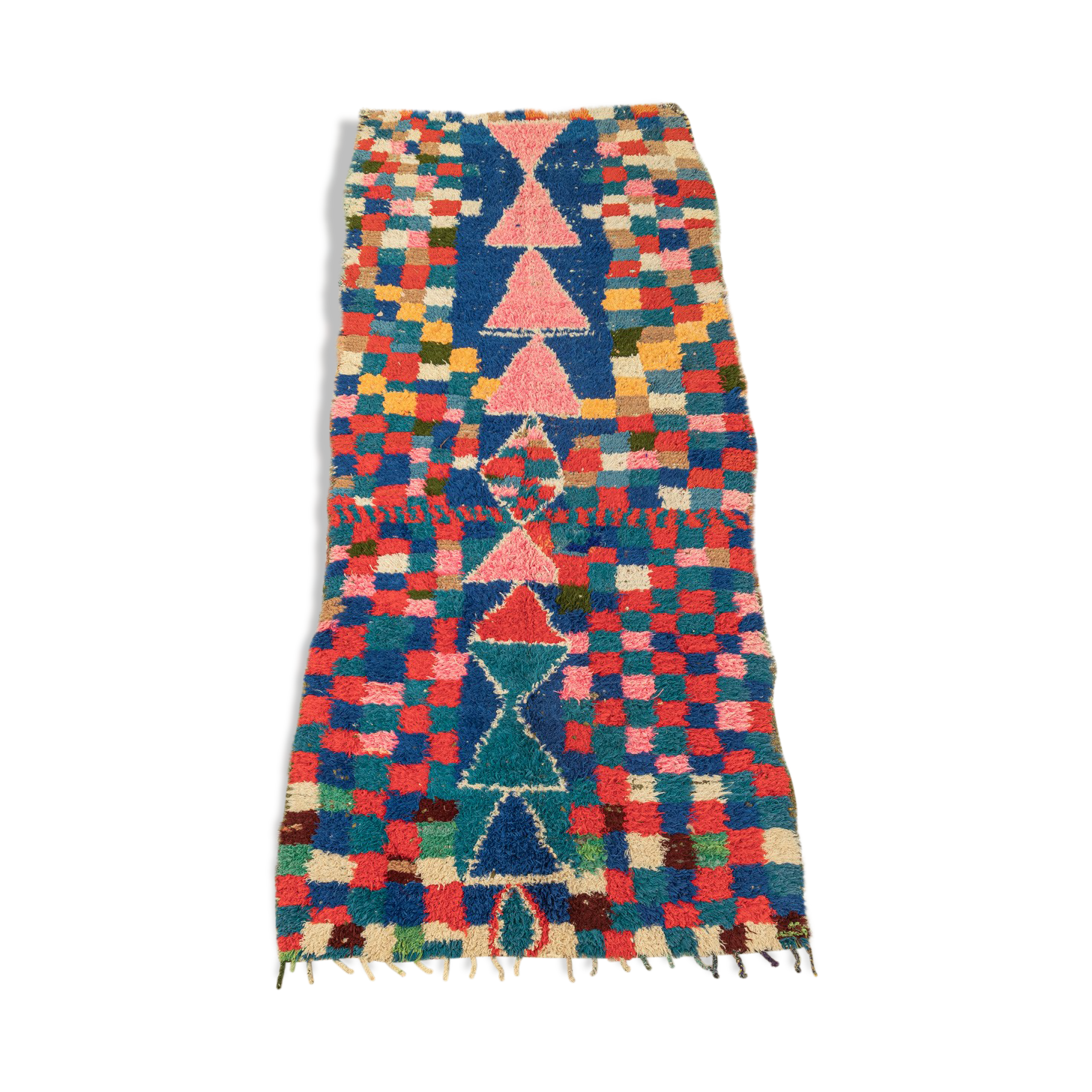 Boujad vintage, tapis berbère, 105 x 255