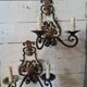 2 wrought iron sconces