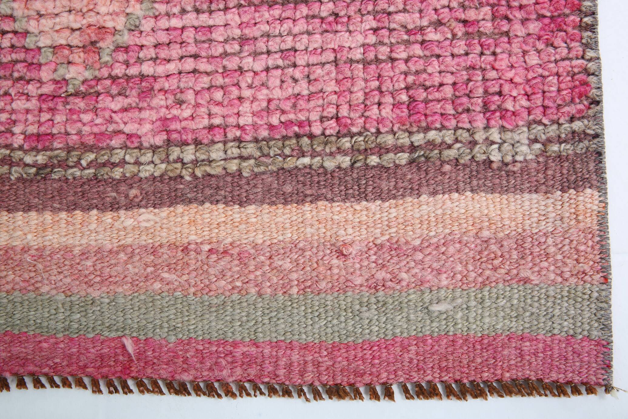 Super Soft Pink & Red Vintage Runner Rug, 95x302Cm