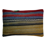 Vintage turkish handmade kilim cushion cover , 30 x 50 cm