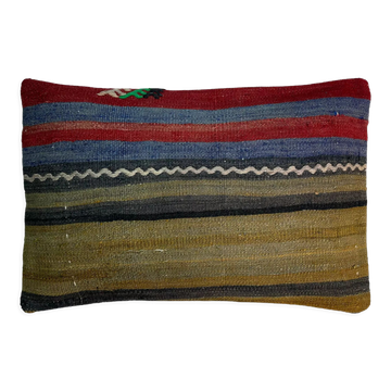 Housse de coussin kilim vintage turque faite à la main, 30 x 50 cm