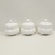Lot 3 pots blanc style opaline