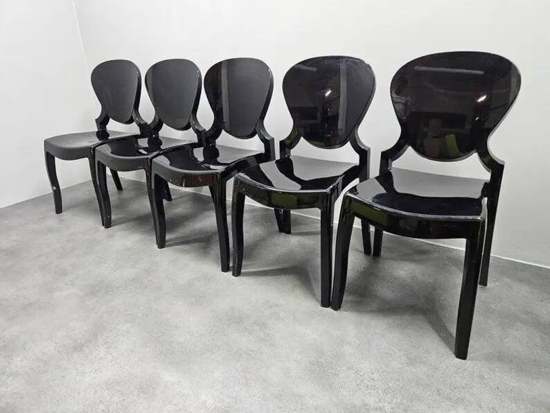 Set of Five design Chairs Queen, Pedrali, Claudio Dondoli and Marco Pocci, 2000s