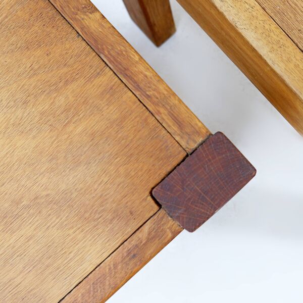 Paire de tables d'appoint rustiques / tables de chevet - années 1960