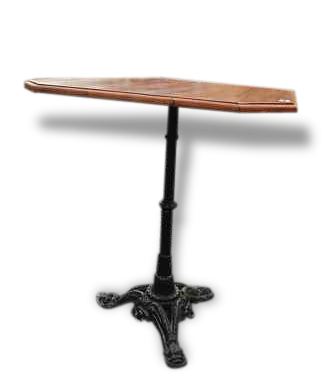 Table Bistro cast iron and oak tray