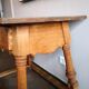 Old country desk feet turned