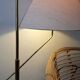Mid century 360 deg. swing and height adjustable brass floor lamp, 1950s